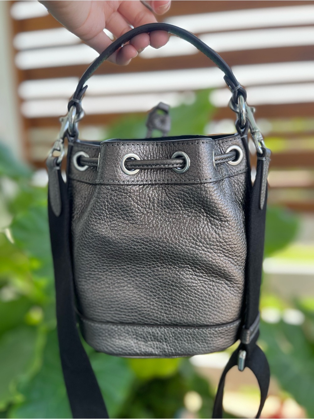 Coach Dempsey Drawstring Bucket Bag 15 - Picture 2 of 9